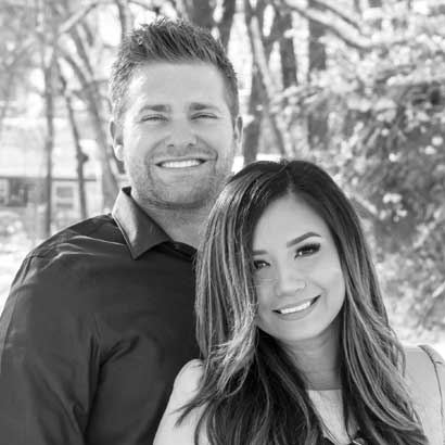 Drew Gunderson with his wife